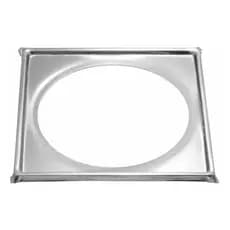 Porta Grelha Caixilho Cromado Suporte Ralo Inox Quadrado 10cm