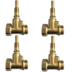 Kit 4 Registros de Pressão 3/4 em Metal 16 Estrias para Chuveiro