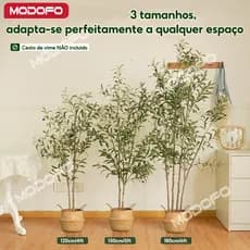 MODOFO Oliveira Artificial Plantas Naturais Plantas Artificial Decoração Grandes Para Sala 120CM/150CM/180CM(Sem vaso)