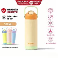 MODOFO 18OZ/530ML Garrafa Térmica De água Tumbler Grande Thermos Copo Termico Infantil