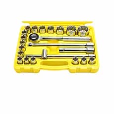 Jogo Kit Soquetes 1/2 Pol 8 a 32mm Chave Catraca Reversível 22 Peças Ferramentas Manuais com Maleta fushang