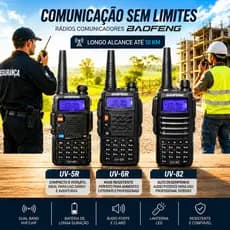 FUSHANG Rádio Comunicador Walkie Talkie Baofeng UV-5R UV-6R UV-82 Longo Alcance Até 10 Km