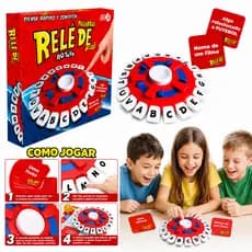 FUSHANG Jogo Stop Grande Português com Timer 10s Letras Palavras Educativo Infantil Família