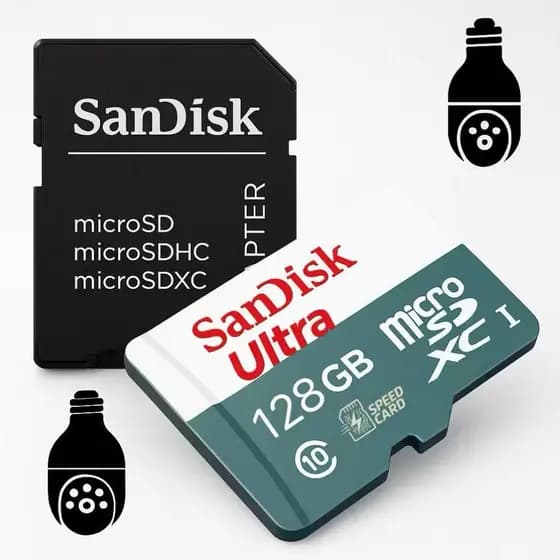 Cartão de memória Micro SD de alta velocidade (com adaptador)