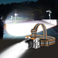 Lanterna Tatica De Cabeca Led Com Zoom E Sensor Alto Lumens