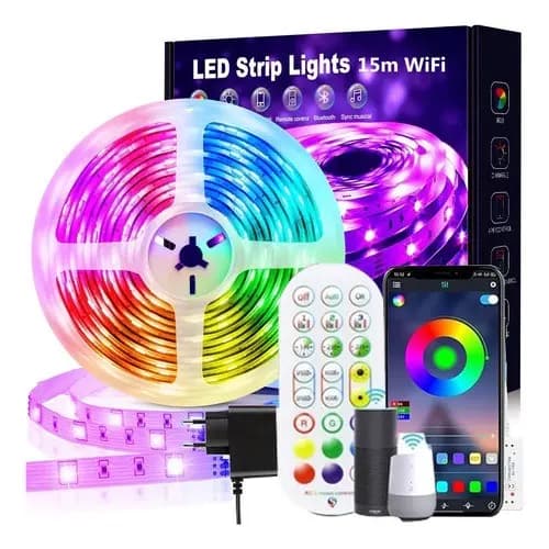 Fita Led 20m Smart Wi-fi Rgb Inteligente Luz Alexa E Google Assistente