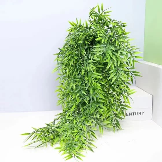 kit 2 75cm Planta Decorativa Artificial Salgueiro Chorão De Folhagem Penduradas Pendentes Artificial