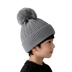 Touca Infantil Juvenil 5-10 Anos Forro Peluciado Pompom Grande Menino Menina