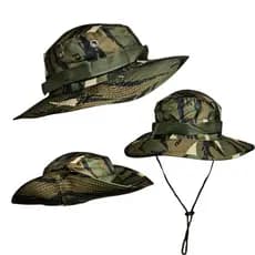 Chapéu tático camuflado chapéu pescador Camping Pesca Masculino Feminino Bucket