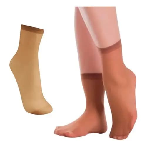 Kit 3 Pares Meia Soquete Fio 20 Tam Único Trifil Fina Tabaco Liso Un