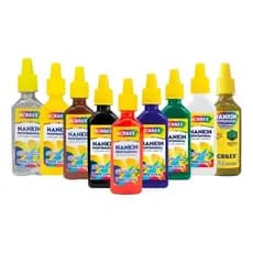 Kit 9 Tinta Nankin Profissional Acrilex  Artesanato 20ml Mul Multicolor