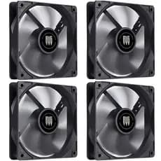 Kit Com 04 Cooler Fan Ventoinha Gamer 120mm Preto Silencioso Gabinete