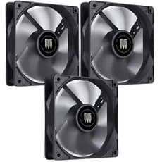 Kit Com 03 Cooler Fan Ventoinha Gamer 120mm Preto Silencioso Gabinete