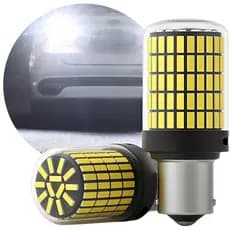 Par Lâmpada 150 Leds 1156 Ba15s 1 Polo Luz de Ré Com Canbus Bem Forte