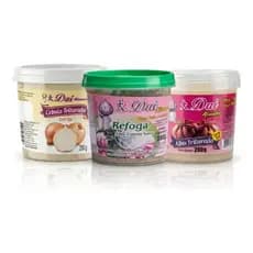 Kit 3 Temperos Prontos Cozinheira Alho Cebola Refoga 200g