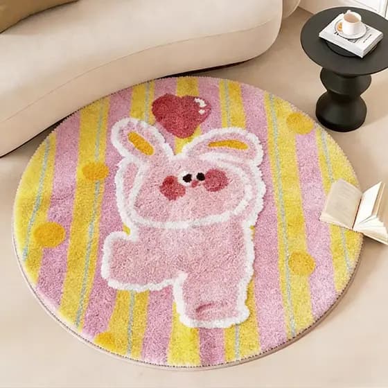 Sala de estar tapete quarto reunindo tapete redondo quarto cabeceira tapete de pelúcia mesa cadeira almofada pé decoraçã