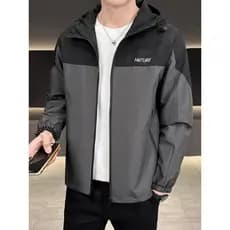 Primavera outono jaqueta masculina Casual esportes com capuz jaqueta masculina na moda All-Match jaqueta fina solta jaqu