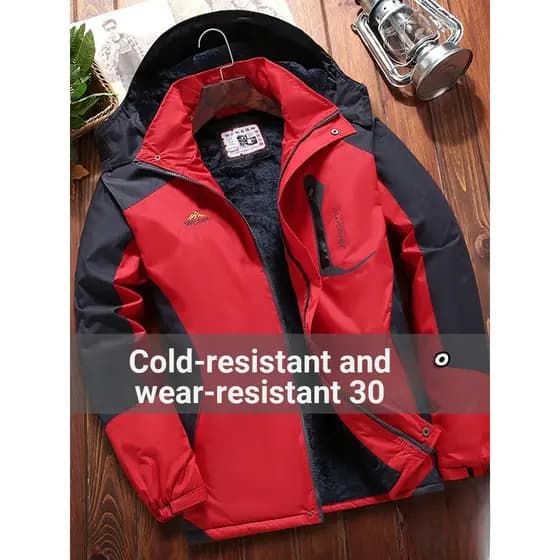 Forro de lã engrossado jaqueta masculina inverno à prova de vento jaqueta impermeável Casual solto Workwear ao ar livre