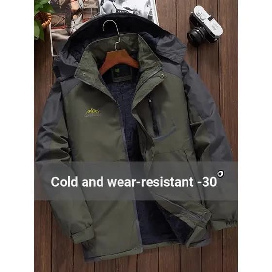 Forro de lã engrossado jaqueta masculina acolchoada de algodão jaqueta de inverno jaqueta acolchoada de algodão à prova