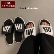 Estilo japonês pisando na merda sentir influenciador chinelos de Velcro moda masculina ao ar livre Wear Flip-Flops casal