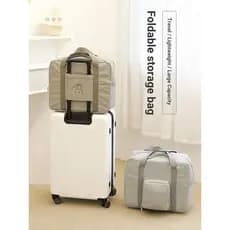 Bolsa de viagem portátil feminina, capa de curta distância, carrinho, bagagem, grande capacidade, dobrável, armazenament