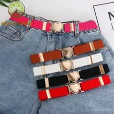 MAOYE66 Cintos Elásticos Infantis Simples Ajustáveis Em Liga De Lona Cor Sólida Cinto Para Meninas