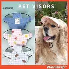 Boné De Beisebol walmarsp Pet Cartoon Com Furos Para As Orelhas Chapéu De Sol Cães Ao Ar Livre Alças Ajustáveis Viseira