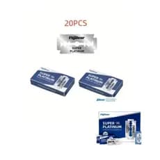 20 lâminas duplas flydear Platinum barbeiro barba designer corte suave e rápido