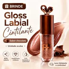 Gloss Labial Hidratante com Brilho Chocolate - Cor Aleatória