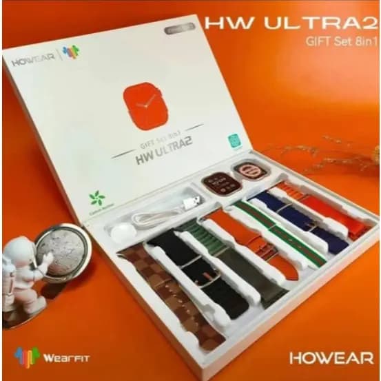 Smartwatch HwUltra2 SmartWatch ChatGPT 2.1" AMOLED 8 in 1 Série 9 49mm Bússola Bluetooth Chamada NFC
