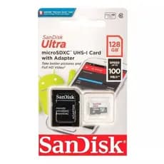 Cartão De Memória Micro Sd Sandisk 64gb/128gb 10 Ultra com Adaptador p/ Celular, Câmeras e Notebook