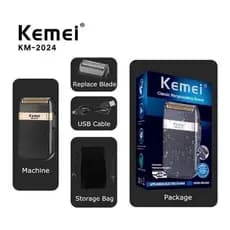 Maquina Barbeador Kemei Classic Shaver Barba Km-2024 Bivolt