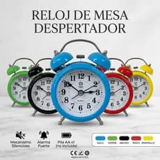 Despertador Relógio Antigo Retro Alarme Sino Alto De Mesa Quarto