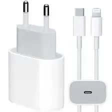 Kit Carregador Fonte Para Iphone Turbo Completo USB-C 20W XR XS 11 12 13 Mini Pro Max AM