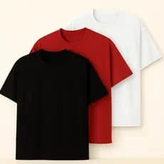 Kit 3 Camiseta Lisa 100% Algodão Gola Redonda Malha Premium Várias Cores Camisa Leve e Confortável Alta Qualidade