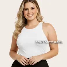 Regata Blusa Feminina Suplex Premium Básica Lisa Não Transparente Conforto Dia a Dia