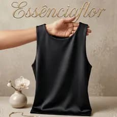 Regata Blogueira Feminina Suplex Duplo Básica Lisa Estilosa Versátil Casual Elegante