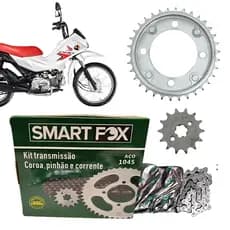 KIT RELAÇAO TRANSMISSÃO POP 110I 15/ AÇO 1045 SMART FOX SEM RETENTOR