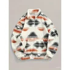 2026 outono inverno Cross-Border europeu americano feminino novo estilo impresso moda zíper moletom de pelúcia topo femi