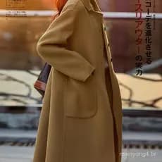 Plus Size casaco de lã feminino comprimento médio 2024 outono inverno novo estilo versão coreana solto High-End dupla fa