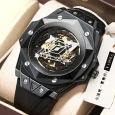 Binbang Fashion Relógio Mecânico Automático Masculino Relógio de Pulso Esportivo Impermeável 70826