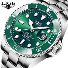 LIGE/LIGE Moda Relógio Masculino Quartzo Relógio de Três Mãos Relógio Impermeável 61726
