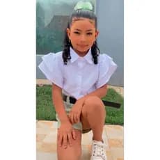 Camisa Menina Branca Manga Babado para escola Blusa Infantil Clássica Chic e Fresquinha Moda Kids Casual Escolar