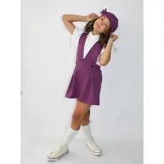 Conjunto Infantil Elegante – Salopete Jardineira com Camisa e Boina