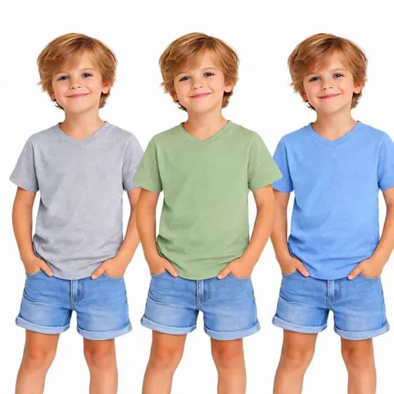 Camiseta Infantil Kids  Algodão 100% Blusa Básica Infantil Unissex Moda Infantil Conforto Dia a Dia Escola