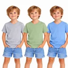 Camiseta Infantil Kids  Algodão 100% Blusa Básica Infantil Unissex Moda Infantil Conforto Dia a Dia Escola