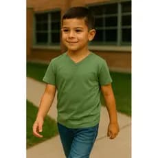 Roupa Infantil Blusa Algodão Menino Menina Camiseta Básica Unissex Confortável Casual Verde Azul Cinza