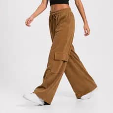 Calça Pantalona Cargo Infantil Wide Leg Canelada Moda Blogueirinha Confortável Várias Cores Disponíveis