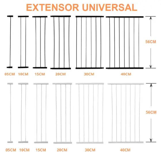 Extensor Universal Prolongador Portão Pet Cachorro Criança Bebê Proteção Grade 56cm de Altura