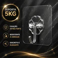 10 20 30 Ganchos Adesivo Multi Funcional Autocolante Cozinha Banheiro Organizado Parede Transparente Forte 5kg